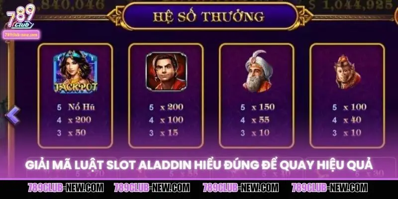 Giải mã luật slot Aladdin hiểu đúng để quay hiệu quả